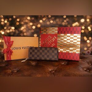 Louis Vuitton Ebene Damier Clemence Wallet